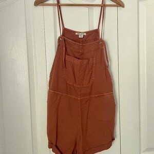 Billabong Orange Wild Pursuit Short Overalls | Size M